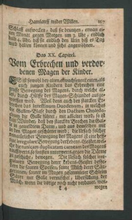 Das XX. Capitel. Vom Erbrechen und verdorbenen Magen der Kinder