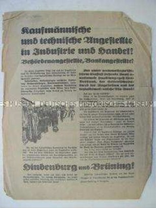 Propagandaflugblatt der KPD zur Reichspräsidentenwahl 1932 (mit Zeichnung)