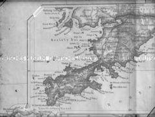 Glasnegativ von der Provinz "Kwang tung" (Korea) mit "Port Arthur"