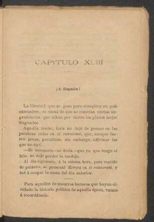 Capítulo XLIII - ¡A España!