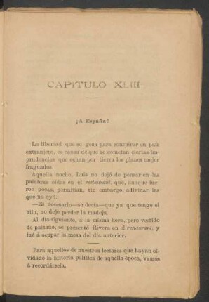 Capítulo XLIII - ¡A España!