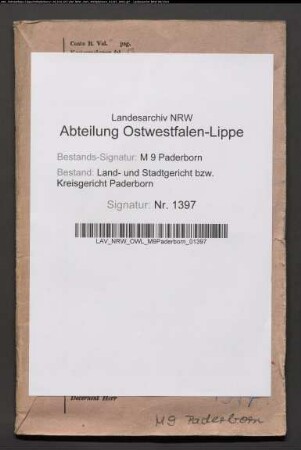 Erblasser: Kayser, Elisabeth, geb. Schriegel; Ehepartner: Kayser, Johann: