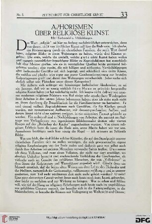 Aphorismen über religiöse Kunst