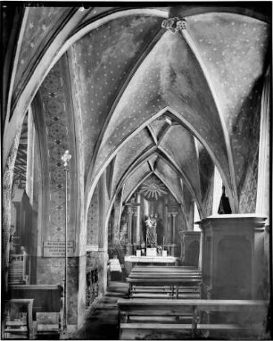 Weinheim Sankt Laurentius Kirche Südliches Seitenschiff nach Osten