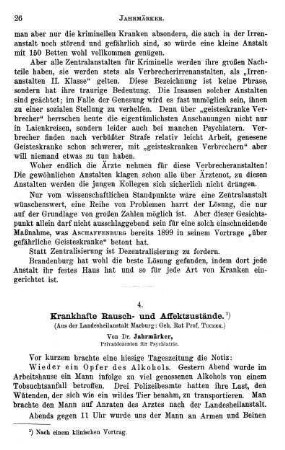 26-42, Krankhafte Rausch- und Affektzustände