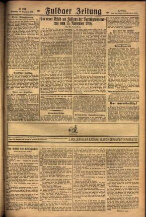 Zweite Ausgabe vom Sonntag, den 19. Dezember 1926.