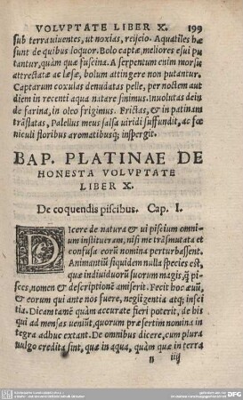 De coquendis piscibus. Cap. I.