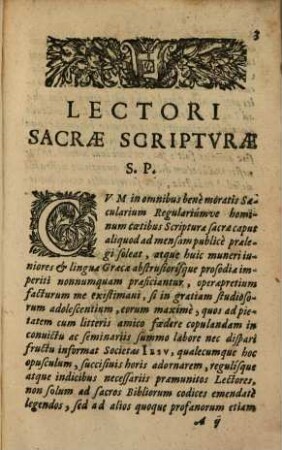 Lector Sacrae Scripturae Ad Rectae Pronuntiationis Amissim Eruditus