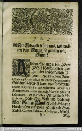 Leichenpredigt : Gedächtnüß-Predigt