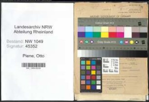 Entnazifizierung Otto Piene , geb. 19.02.1898 (Kaufmann)