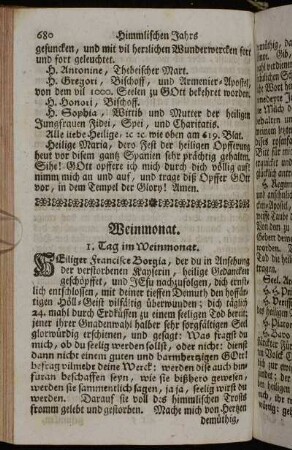 1. Tag im Weinmonat. - 15. Tag im Weinmonat.