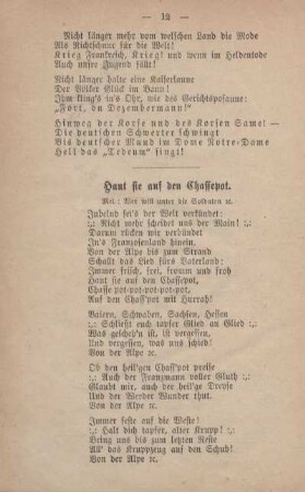 Haut sie auf den Chassepot.