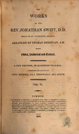 The Works of Jonathan Swift, 6