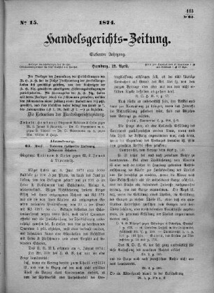 No. 15. 12. April 1874