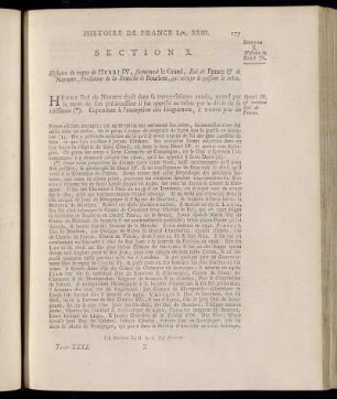 Section X. Histoire de Henri IV.