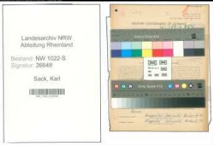Entnazifizierung Karl Sack , geb. 17.12.1901 (Betriebsleiter)