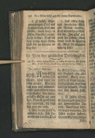III. Von der göttlichen Dreyeinigkeit.
