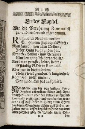 Erstes Capitel – Vierdtes Capitel