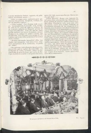 El banquete del Ejército al General Sáenz Peña. - [Fotografía]