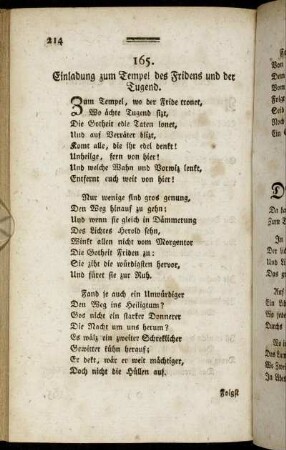 165. Einladung zum Tempel des Fridens und der Tugend. - 198. Der Unwillige.