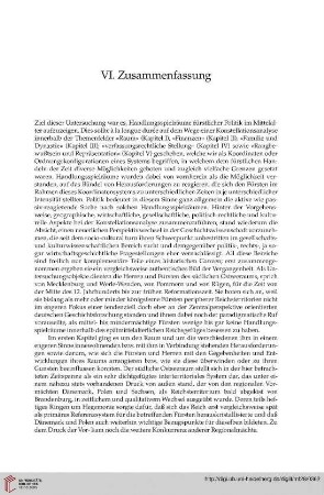 VI. Zusammenfassung