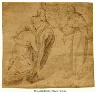 Christus und zwei Apostel