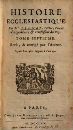 Histoire ecclesiastique, 7. Depuis l'an 483. jusques à l'an 590
