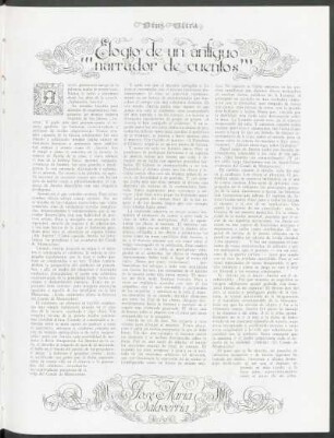 Elogio de un antiguo narrador de cuentos