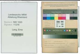 Entnazifizierung Erna Lang , geb. 01.02.1902 ()