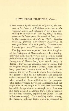 News from Filipinas, 1640-42