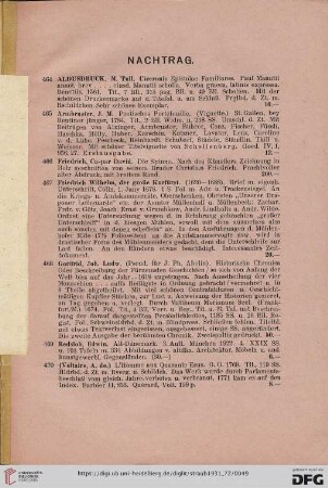 Nachtrag (Nr. 464-470)