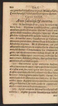 Caput XXXIX. Aves fabulosae & incertae