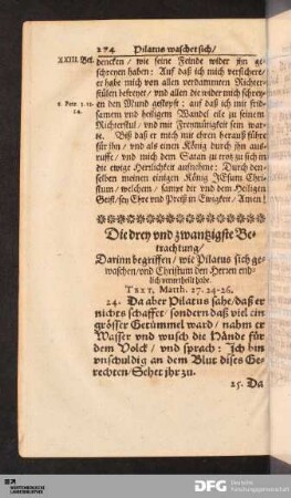 Die drey und zwantzigste Betrachtung [...].