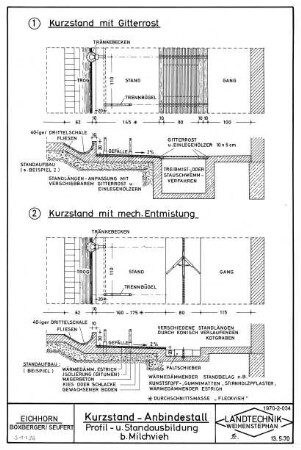 Kurzstand - Anbindestall - Profil- u. Standausbildung b. Milchvieh