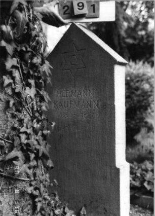 Grabstein 291 (Index: 99618408) Maße HxBxT: 124x60x13 cm Symbolik: Stern: Grabstein 291