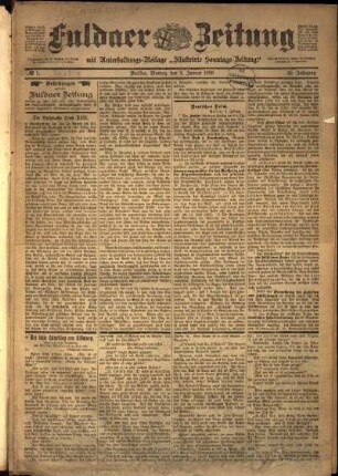 Ausgabe vom Montag, den 03. Januar 1898.