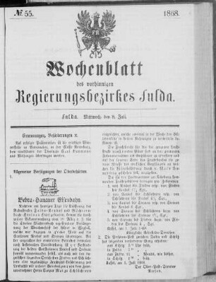 No. 55., Ausgabe vom 8. Juli 1868