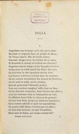 Poésies nouvelles : 1836 - 1852