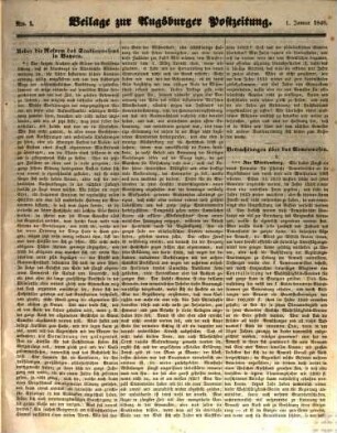 Augsburger Postzeitung, 1848, [1] = 1 - 6