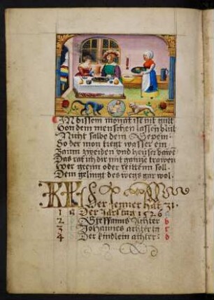 Nürnberger Kalender von Albrecht Glockendon 1526
