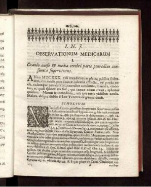 Observationum Medicarum I - C