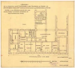 Berliner Handelsgesellschaft, Berlin: Portierwohnung im Keller: Grundriss 1:100