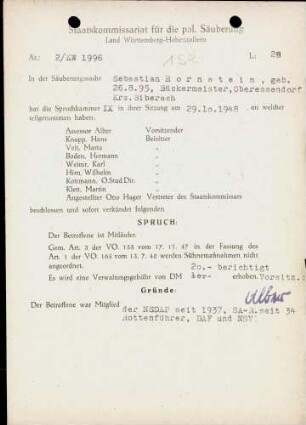 Hornstein, Sebastian