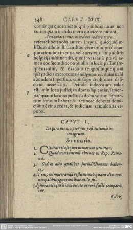 Caput L. De iure municipiorum restitutionis in integrum
