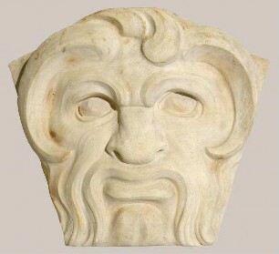 Maske mit Bart und Hörnern