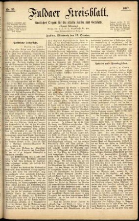 Ausgabe vom Mittwoch, den 17. Oktober 1877.
