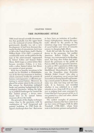Chapter three: The panoramic style
