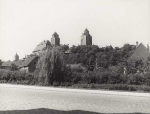 Eilenburg, Mühlstraße, Blick nach Nordwesten zum Burgberg