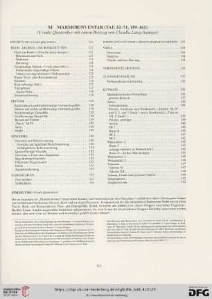M Mamorinventar (Taf. 52-71, 159-161)