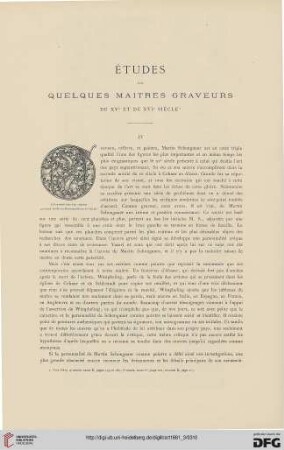 7: Études sur quelques maîtres graveurs du XVe et du XVIe siècle